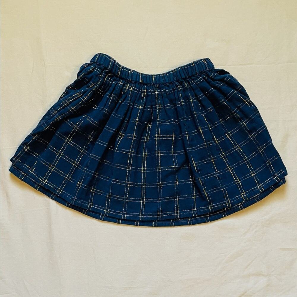 Louis Louise Navy and Gold Girls Skirt Size 8